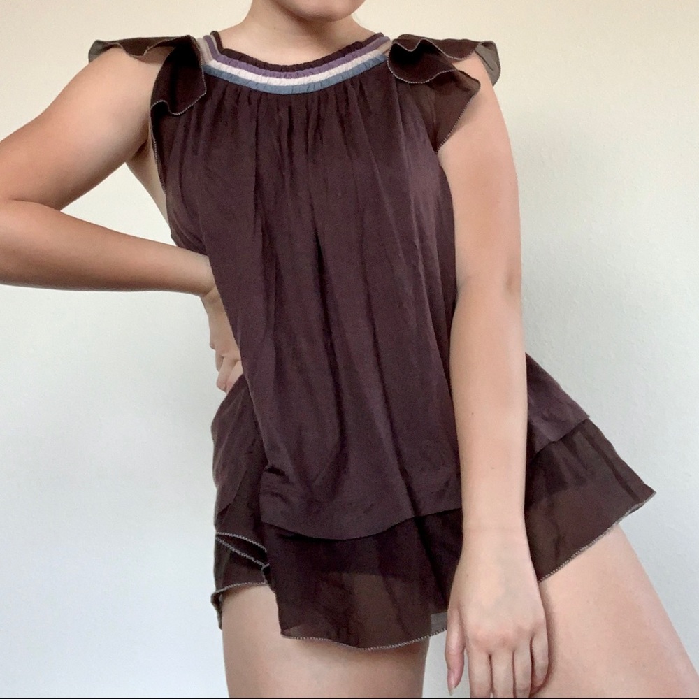 🤎VINTAGE FLOWY TOP/DRESS W/ADJUSTABLE STRAPS🤎